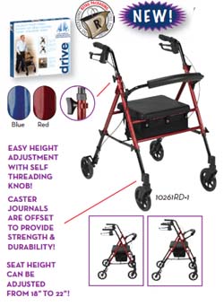 Universal Seat Height, Aluminum Rollator